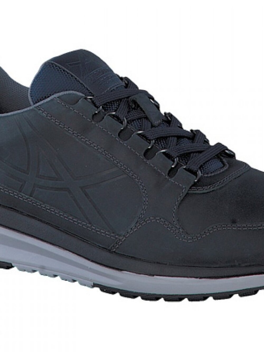 Allrounder by Mephisto  Men's Escudo Sneaker - Black Leather Crazy Horse 84 9.5